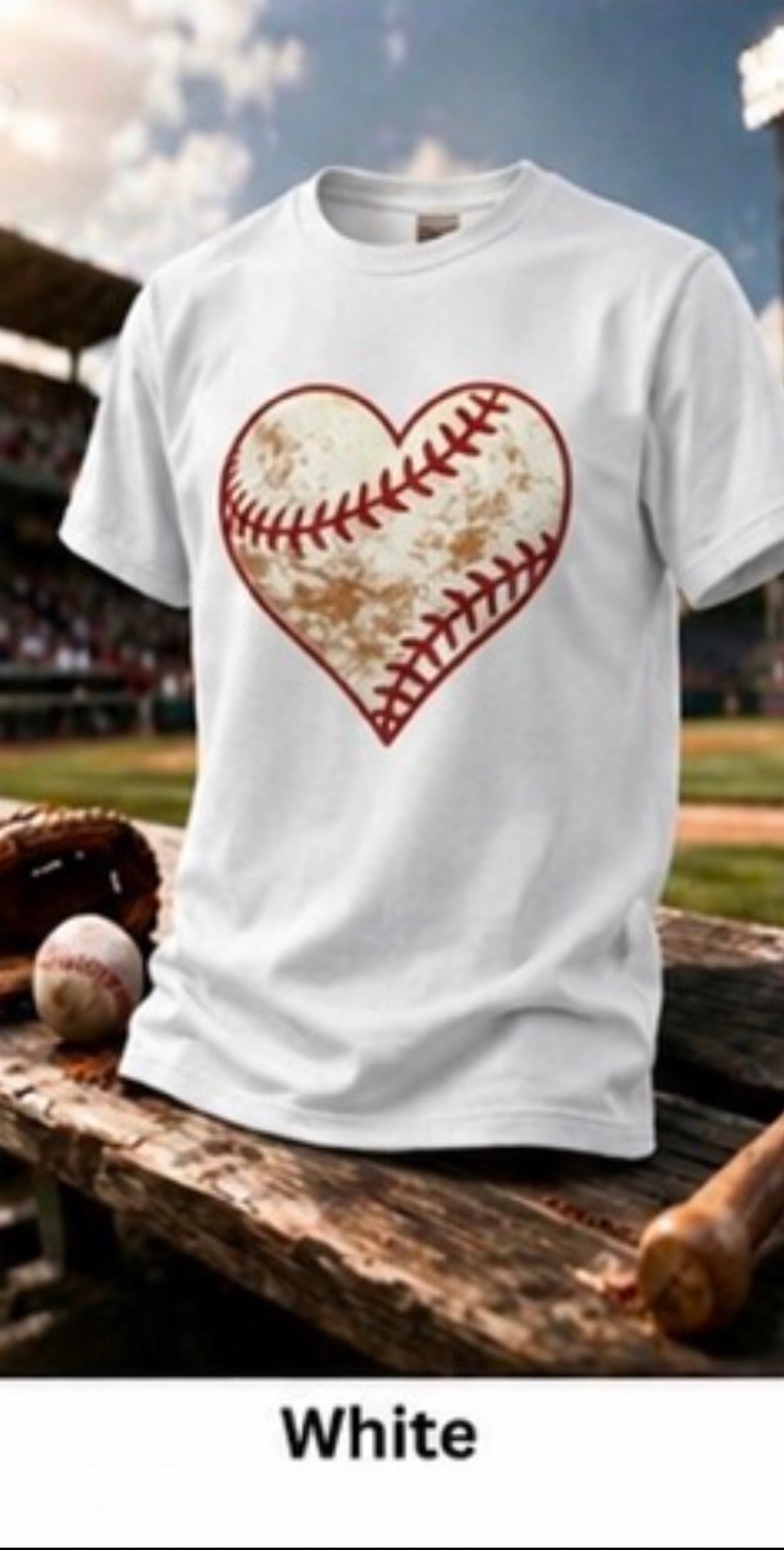 ⚾ Baseball Heart Tee – Love the Game