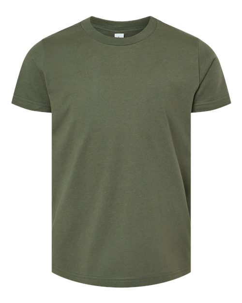 BELLA + CANVAS 3001Y - Military Green - Front