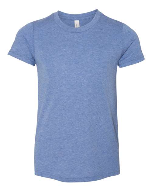 BELLA + CANVAS 3413Y - Blue Triblend - Front