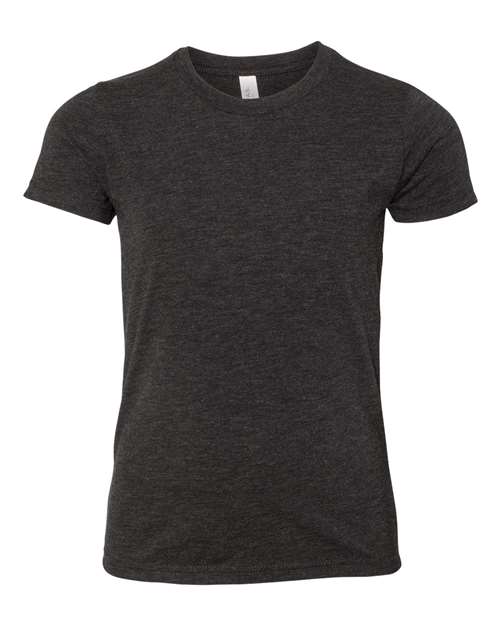 BELLA + CANVAS 3413Y - Charcoal Black Triblend - Front