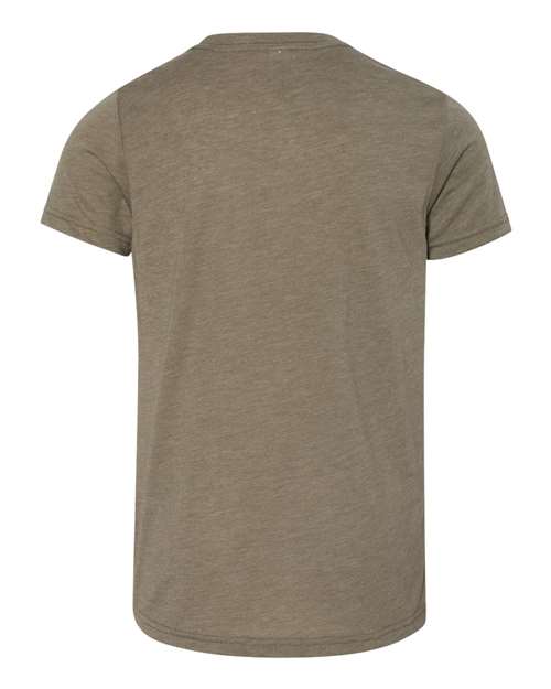 BELLA + CANVAS 3413Y - Olive Triblend - Back