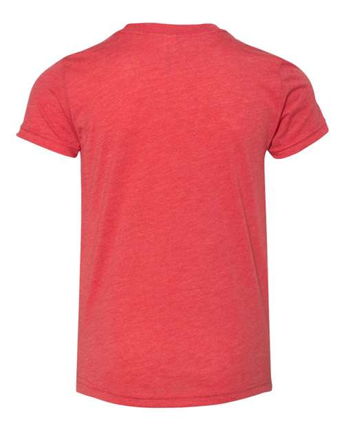 BELLA + CANVAS 3413Y - Red Triblend - Back