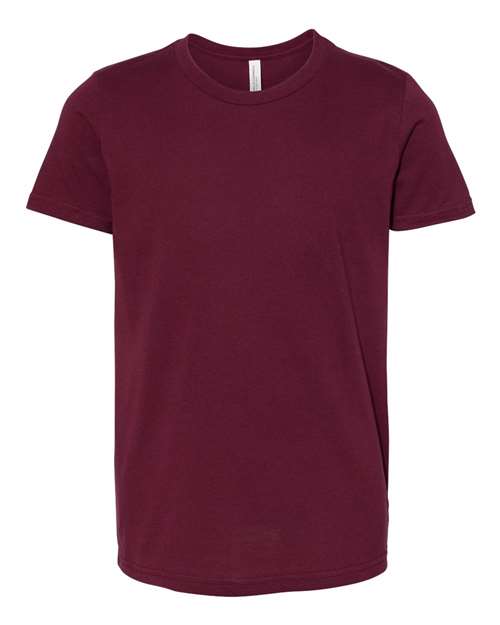 BELLA + CANVAS 3001Y - Maroon - Front