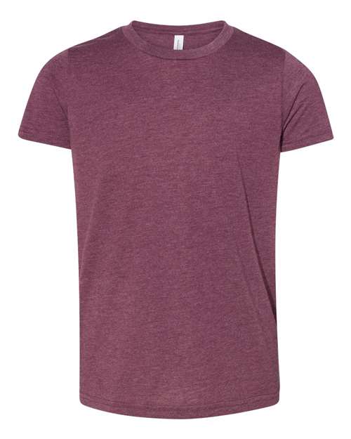 BELLA + CANVAS 3413Y - Maroon Triblend - Front