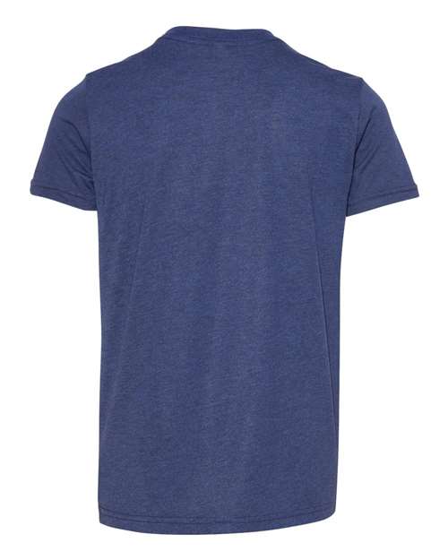 BELLA + CANVAS 3413Y - Navy Triblend - Back