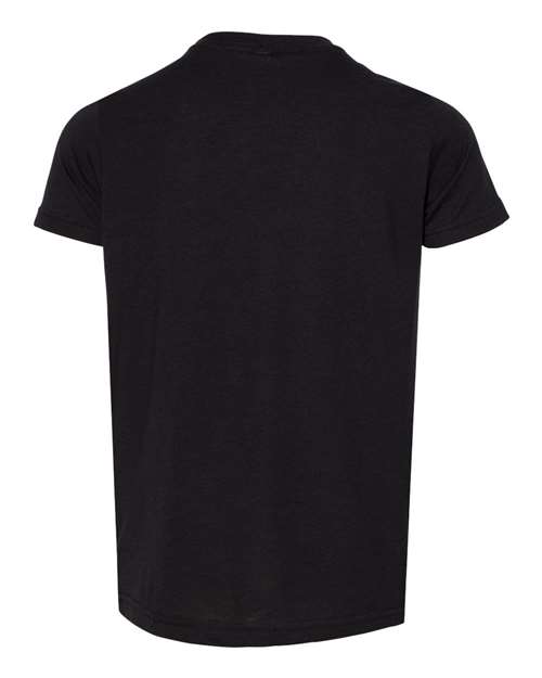 BELLA + CANVAS 3413Y - Solid Black Triblend - Back
