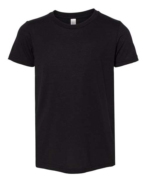 BELLA + CANVAS 3413Y - Solid Black Triblend - Front