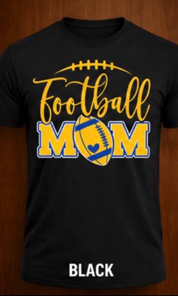 Football Mom Game Day Shirt – Bold Blue & Gold Spirit Tee