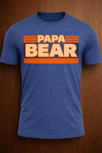 🏈 Papa Bear Pride – Bold Football Dad Tee