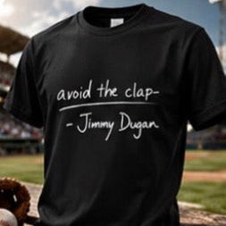 ⚾ “Avoid the Clap” Baseball Tee – Jimmy Dugan Quote Shirt