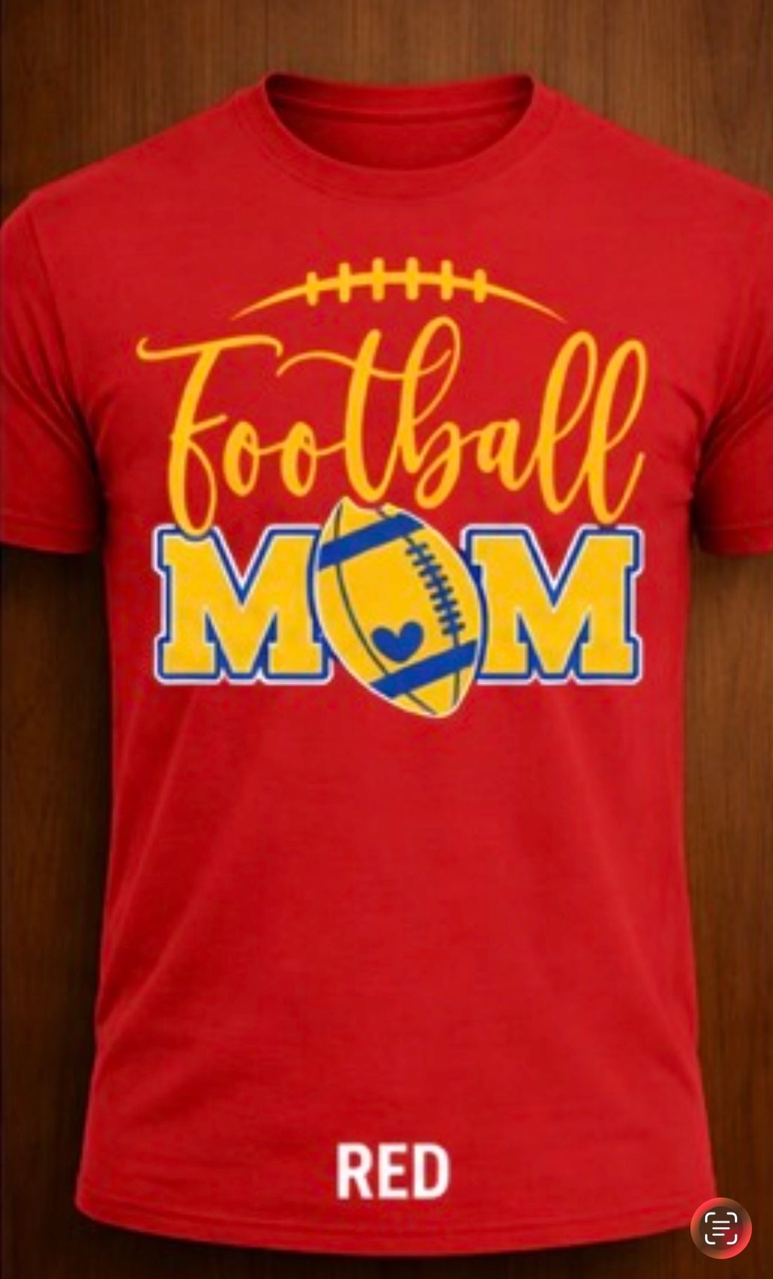 Football Mom Game Day Shirt – Bold Blue & Gold Spirit Tee