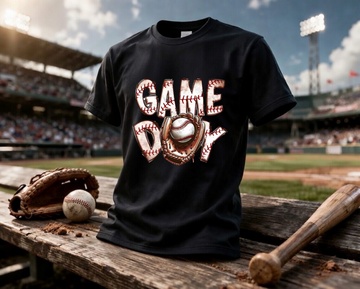 ⚾ Game Day Tee – Baseball Glove Graphic Shirt